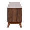 Emma and Oliver Beverly Mid-Century Modern Wooden TV Stand with Soft Close Doors, Shelf, Cord Management Hole and Tapered Legs